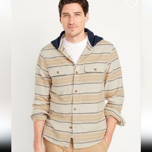 Hooded flannel shirt